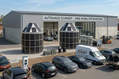 Solar-Iglu für Autohaus und Werkstätten